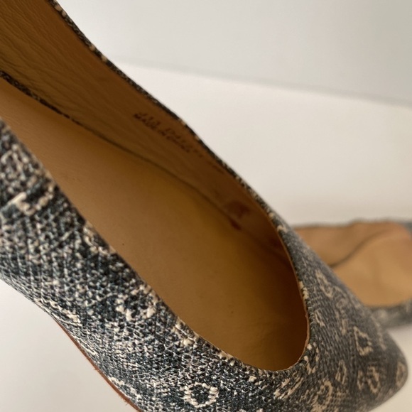 Cole Haan Embossed Leather Magnolia Skimmer Pointed Toe Ballet Flats Sz 5.5 - Picture 9 of 11